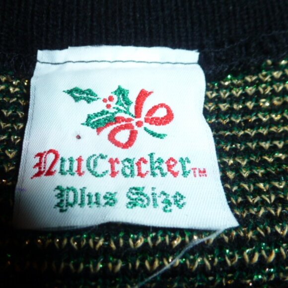 Vintage Nutcracker brand plus Colorful Christmas sweater 1x Made USA - Picture 6 of 6